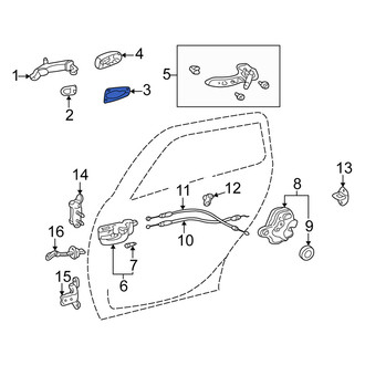 Scion OE - Rear Exterior Door Handle Pad