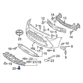 Scion OE - Bumper Cover Support Rail Screw