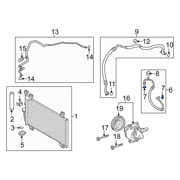 A/C Refrigerant Line O-Ring