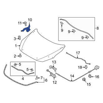 Scion OE - Front Left Hood Hinge