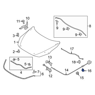 Scion OE - Rear Hood Release Cable Clip