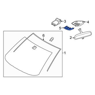 Scion OE - Front Left Interior Rear View Mirror Cover