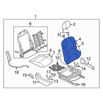 Scion OE - Rear Left Seat Back Cushion Cover