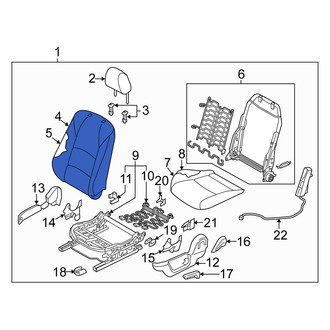 Scion OE - Rear Left Seat Back Cushion Cover