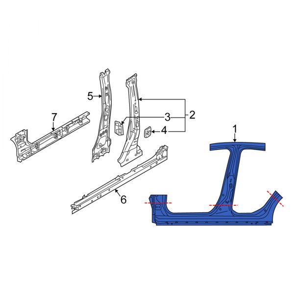 Body B-Pillar and Rocker Panel