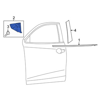 Scion OE - Front Right Outer Door Mirror Trim Ring