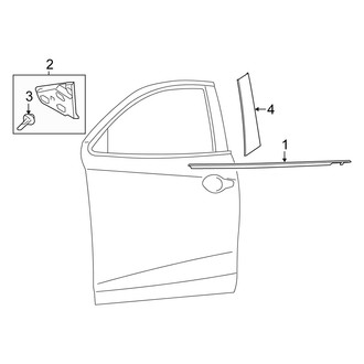 Scion OE - Front Door - Exterior Trim