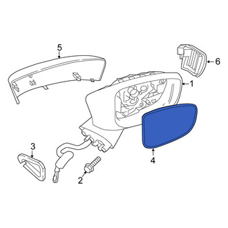 Scion OE - Front Right Door Mirror Glass
