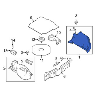 Scion OE - Rear Right Trunk Trim Panel