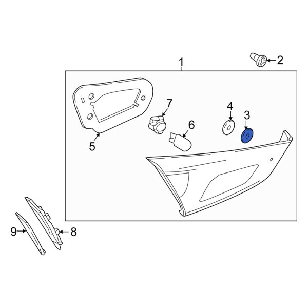 Back Up Light Assembly Insulator