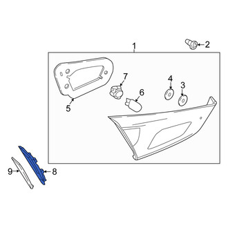 Scion OE - Right Tail Light Bezel