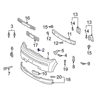 Scion OE - Front Bumper Cover Retainer