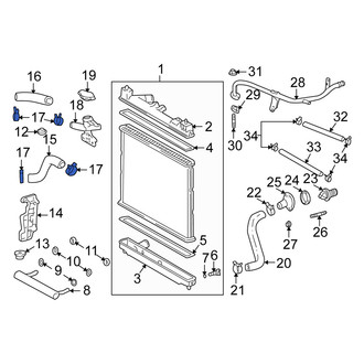 Scion OE - Rear Lower Radiator Hose Clamp