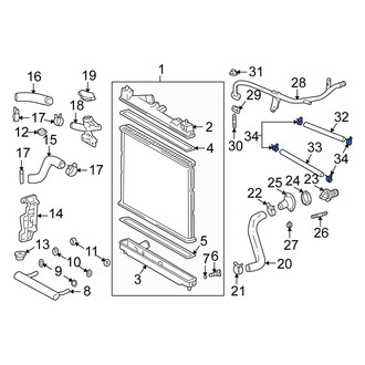 Scion OE - Rear Lower Radiator Hose Clamp