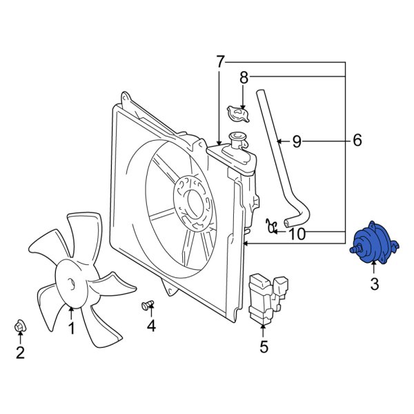 Engine Cooling Fan Motor
