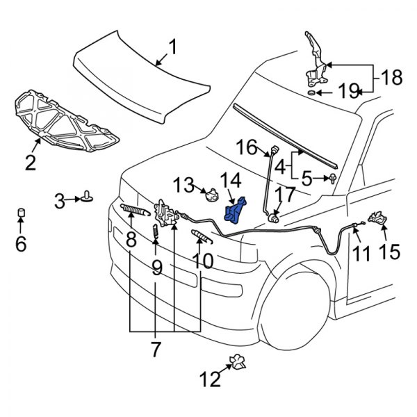 Hood Release Cable Clip