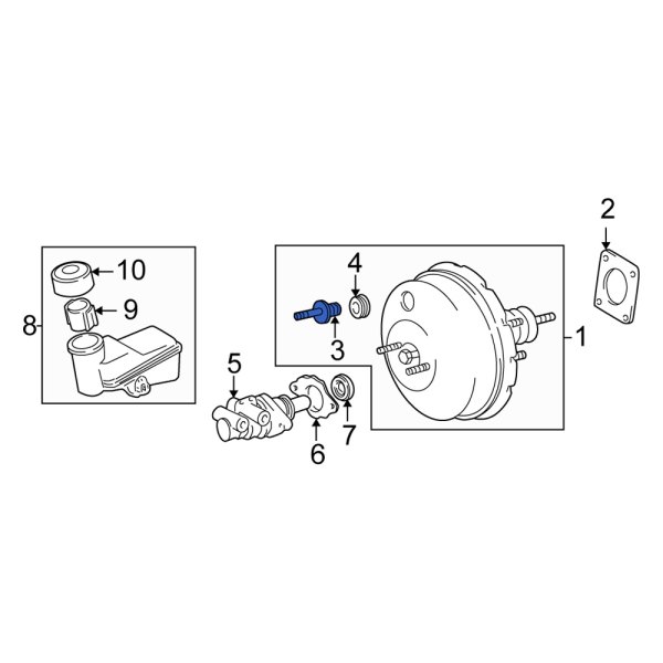 Scion OE 4473028030 Power Brake Booster Check Valve