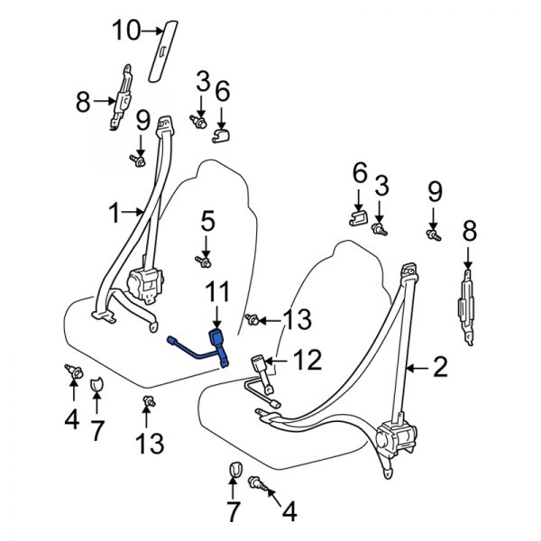 Seat Belt Receptacle