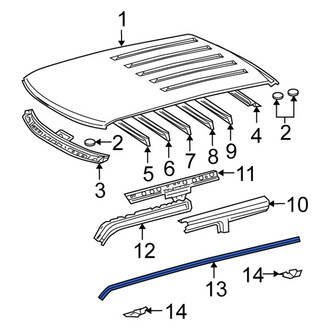 Scion OE - Left Roof Drip Molding
