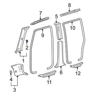 Scion OE - Upper Body B-Pillar Trim Panel Clip