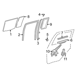 Scion OE - Rear Door - Glass & Hardware
