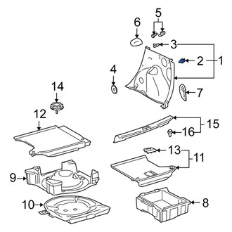 Scion OE - Quarter Panel Trim Panel Clip