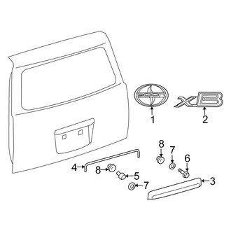 Scion OE - Lift Gate - Exterior Trim