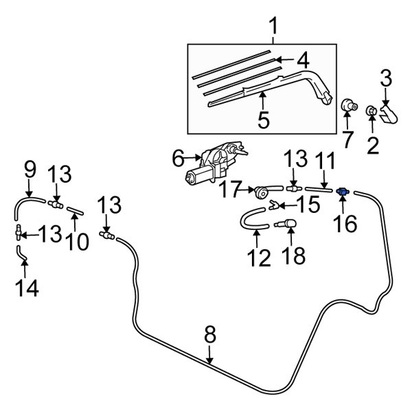 Windshield Washer Hose Connector