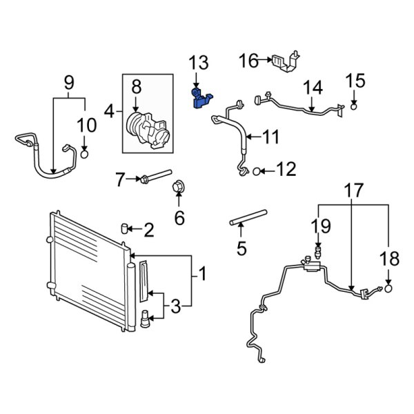 A/C Refrigerant Line Bracket