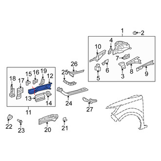 Scion OE - Front Left Inner Frame Side Member