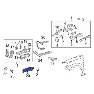 Scion OE - Front Left Outer Frame Side Member