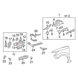 Scion OE - Front Left Frame Side Member Assembly