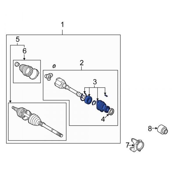 CV Axle Shaft Carrier Bearing