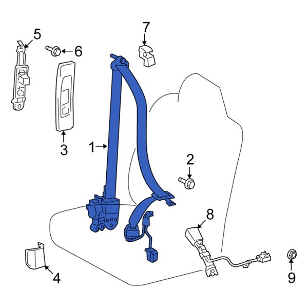 Seat Belt Lap and Shoulder Belt