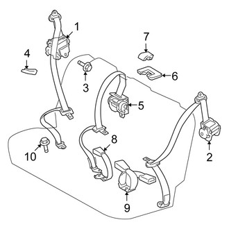 Scion OE - Restraint Systems - Rear Seat Belts