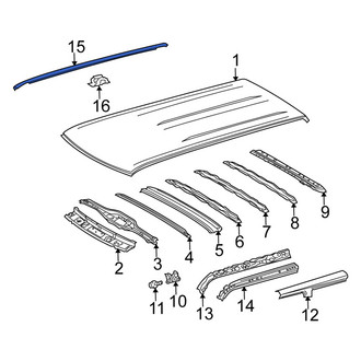 Scion OE - Left Roof Drip Molding