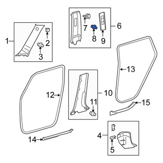 Scion OE - Upper Body B-Pillar Trim Panel Clip