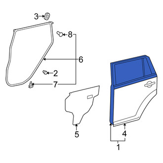 Scion OE - Rear Left Door Shell