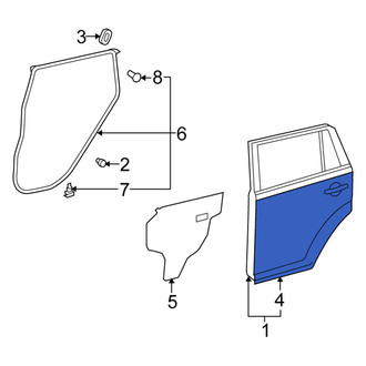Scion OE - Rear Left Outer Door Outer Panel