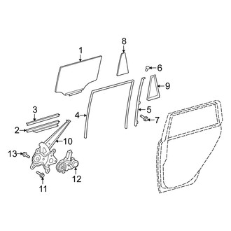 Scion OE - Rear Door - Glass & Hardware