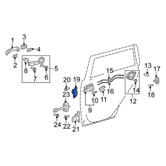 Scion OE - Rear Right Upper Door Hinge
