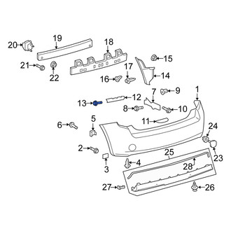 Scion OE - Rear Bumper Cover Support Rail Screw