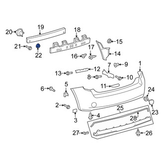 Scion OE - Rear Bumper Impact Bar Nut