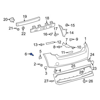 Scion OE - Bumper Cover Support Rail Clip
