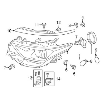 Scion OE - Front Lamps - Headlamp Components