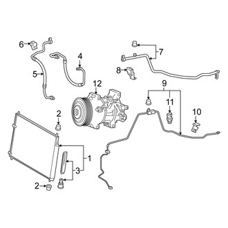 Scion OE - Air Conditioner & Heater - Condenser, Compressor & Lines