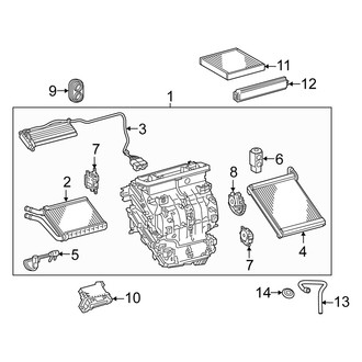 Scion OE - Air Conditioner & Heater - Evaporator & Heater Components