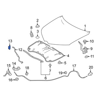 Scion OE - Hood Prop Rod Clip