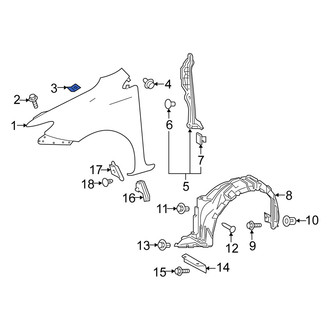 Scion OE - Front Left Fender Seal