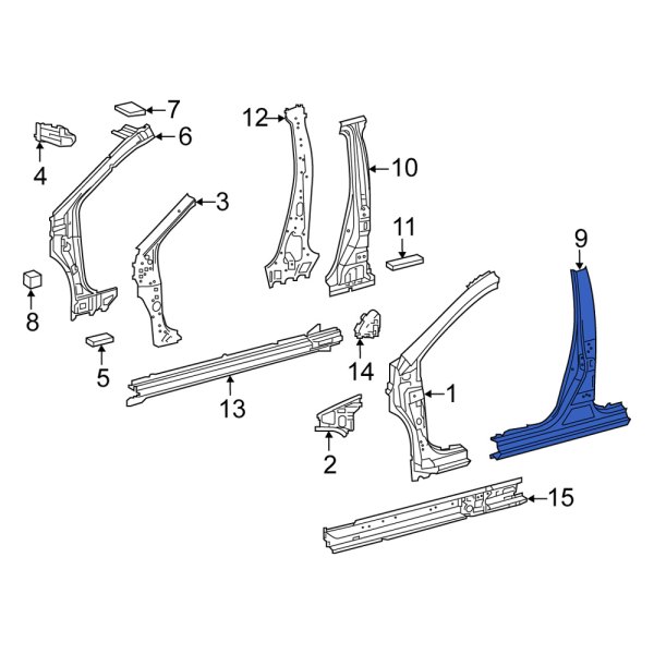 Body B-Pillar and Rocker Panel